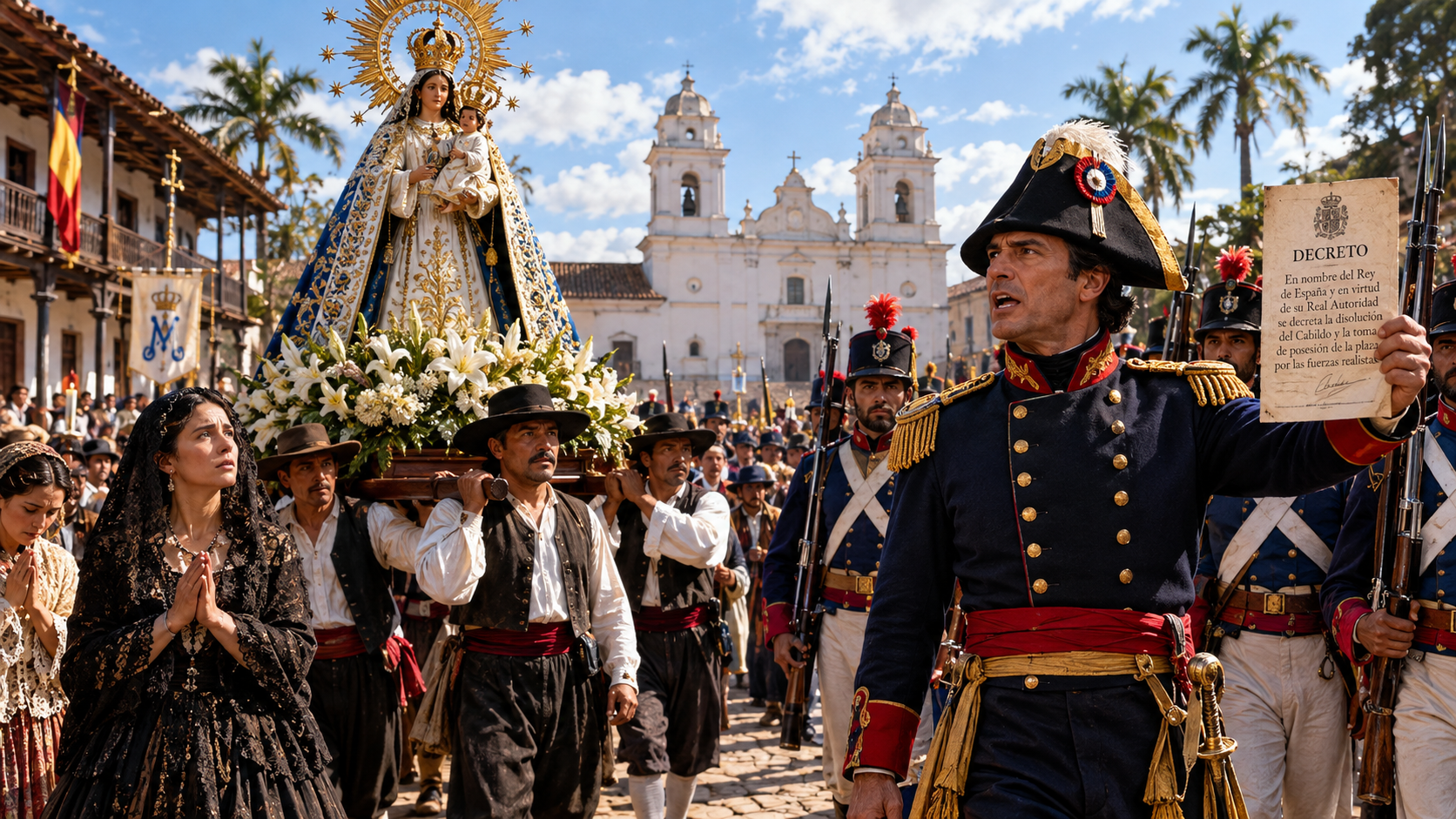 Ocurrió durante la fiesta patronal el uso de la fe popular como marco para la toma del poder político.
